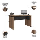 Ver imagem 6 de Mesa para Escritório Home Office 125cm Corp A06 Nogal/preto - Mpozenato