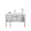 Ver imagem 3 de Buffet Luxuoso 3 Portas Barcelona Branco Cobre