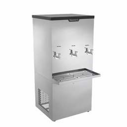 Purificador Bebedouro de Água Industrial Grande 100l Venâncio Inox com 3 Torneiras - 1