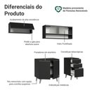 Ver imagem 4 de Armário de Cozinha Compacta 200 Cm Preto Nice Madesa 13 Preto