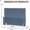 Ver imagem 6 de Cabeceira de Cama Box Estofada 160 Cm Queen Linho Emma