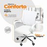Kit 6 Cadeiras de Escritório Begonia Mesh Ergonômico Branco + E-book - 5