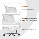 Ver mais imagens de Kit 6 Cadeiras de Escritório Begonia Mesh Ergonômico Branco + E-book