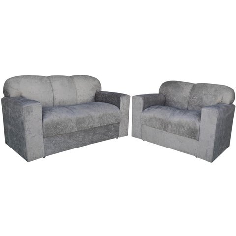 Conjunto Sofá 3 e 2 Lugares Xaropinho Suede Cinza
