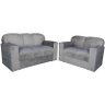 Conjunto Sofá 3 e 2 Lugares Xaropinho Suede Cinza - 1