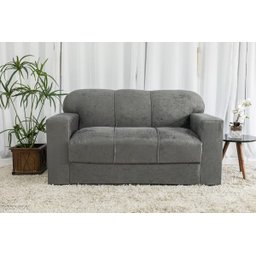 Conjunto Sofá 3 e 2 Lugares Xaropinho Suede Cinza - 2