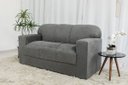 Ver imagem 3 de Conjunto Sofá 3 e 2 Lugares Xaropinho Suede Cinza