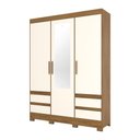 Ver imagem 2 de Guarda Roupa Henn Briz 3 Portas 4 Gavetas Nature Off White