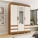 Ver imagem 1 de Guarda Roupa Henn Briz 3 Portas 4 Gavetas Nature Off White