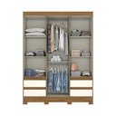 Ver imagem 3 de Guarda Roupa Henn Briz 3 Portas 4 Gavetas Nature Off White