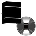 Ver imagem 1 de Arandela Externa 2 Frisos Foco Fachos Parede Muro Preto