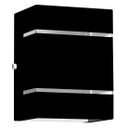 Ver imagem 2 de Arandela Externa 2 Frisos Foco Fachos Parede Muro Preto