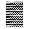 Tapete Sala Sem Pelo Zigzag Preto e Prata 300x500 cm Chevron - 1