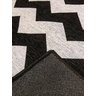 Tapete Sala Sem Pelo Zigzag Preto e Prata 300x500 cm Chevron - 2