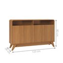 Ver imagem 2 de Bancada Nature Moderno 4 Portas 1 Gaveta MDP 125cm Mais de Casa