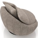 Ver imagem 3 de Kit 02 Poltronas Giratórias para Sala de Estar Kira M03 Bouclê Bege Escuro - Lyam Decor