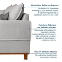 Ver imagem 7 de Sofá Living 2 Lugares Linho Cinza Ananda 160cm CabeCasa MadeiraOriginals