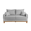Ver imagem 2 de Sofá Living 2 Lugares Linho Cinza Ananda 160cm CabeCasa MadeiraOriginals