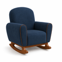 Ver imagem 6 de Poltrona Amamentação Nuvem Base Balanço com Puff Suede:Suede Azul Marinho