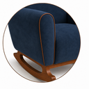Ver mais imagens de Poltrona Amamentação Nuvem Base Balanço com Puff Suede:Suede Azul Marinho
