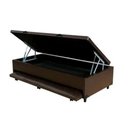Ver imagem 5 de Cama Box Bau Solteiro com Auxiliar Semi Ortopedica Corino 78x188:marrom