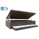 Ver imagem 4 de Cama Box Bau Solteiro com Auxiliar Semi Ortopedica Corino 78x188:marrom