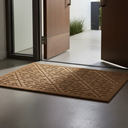 Ver imagem 4 de Capacho Tapete Arabesco Porta Entrada Pvc Antiderrapante Bege