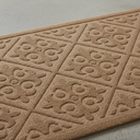 Ver imagem 5 de Capacho Tapete Arabesco Porta Entrada Pvc Antiderrapante Bege