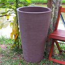 Ver imagem 3 de Vaso Planta 75x50 Redondo Cônico Polietileno - MARROM CHOCOLATE 020