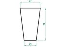 Ver imagem 5 de Vaso Planta 75x50 Redondo Cônico Polietileno - MARROM CHOCOLATE 020