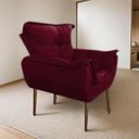 Ver imagem 2 de Kit 2 Poltronas Decorativa Mona para Sala, Salão Escritório Bordo