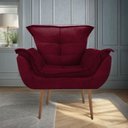 Ver imagem 3 de Kit 2 Poltronas Decorativa Mona para Sala, Salão Escritório Bordo