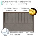 Ver imagem 5 de Cabeceira Queen 160 cm Lumina LED com Frame Linho Tca 208 Corino Tcs 721 Peer