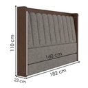 Ver imagem 3 de Cabeceira Queen 160 cm Lumina LED com Frame Linho Tca 208 Corino Tcs 721 Peer