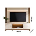 Ver imagem 3 de Estante para TV e Home Theater até 75 Polegadas MDF 198,4cmx188,5cm Maceió Bege Off White/Amêndoa