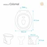 Assento Sanitario Poliester com Amortecedor Colonial Cinza para Vaso Hervy - 1