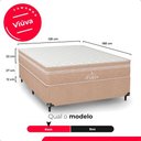 Ver imagem 4 de Cama Box Viúva Bege + Colchão Paris Molas Ensacadas Bege Bege/bege
