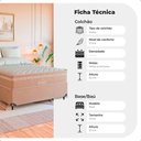 Ver imagem 3 de Cama Box Viúva Bege + Colchão Paris Molas Ensacadas Bege Bege/bege