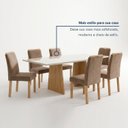 Ver mais imagens de Conjunto Sala de Jantar 6 Lugares Retangular Tampo Vidro/MDF 160x80cm Mesa e Cadeiras Lyra