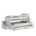 Ver imagem 2 de Cama Infantil/Juvenil Beliche com 2 Gavetas 2 Escrivaninhas Branco