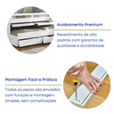 Ver imagem 7 de Cama Infantil/Juvenil Beliche com 2 Gavetas 2 Escrivaninhas Branco