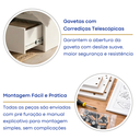 Ver imagem 6 de Cama Casal Dubai 4 Gavetas MDF sem Cabeceira Branco