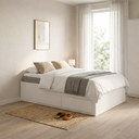Ver imagem 1 de Cama Casal Dubai 4 Gavetas MDF sem Cabeceira Branco