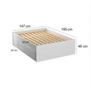 Ver imagem 3 de Cama Casal Dubai 4 Gavetas MDF sem Cabeceira Branco