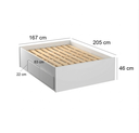 Ver imagem 3 de Cama Queen Dubai 4 Gavetas MDF sem Cabeceira Branco