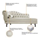 Ver imagem 6 de Kit Diva Recamier Juliana 185cm Lado Direito e 01 Poltrona Classic Linho Bege - Amarena Móveis