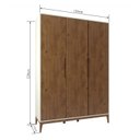 Ver imagem 3 de Guarda Roupa Casal 3 Portas Madeira Maciça/MDF Club Artemobili