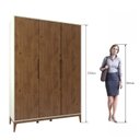 Ver imagem 4 de Guarda Roupa Casal 3 Portas Madeira Maciça/MDF Club Artemobili