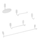 Ver imagem 1 de Kit de Acessórios para Banheiro 5 Peças Branco LF9903 Ducon Metais