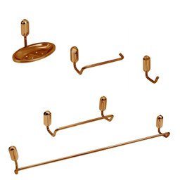 Kit de Acessórios para Banheiro 5 Peças Intense LF9909 Ducon Metais - 1